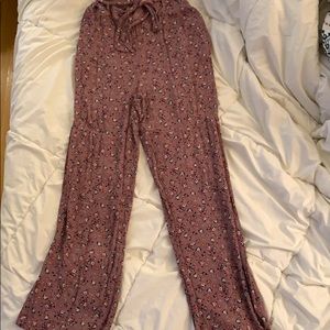 Flowy floral high waisted pants